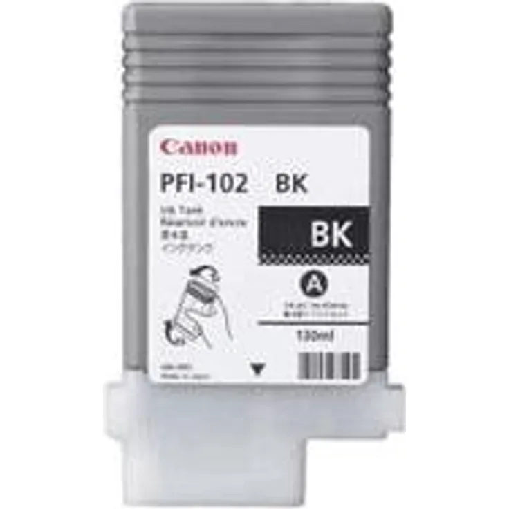 Canon Tintenpatrone PFI-102BK für IPF 500-600-610-650-655-700- 710-720-750-755-LP17-LP24 schwarz (0895B001)