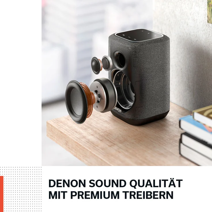 Denon Home 150 Multiroom-Lautsprecher mit Alexa, Google Assistant, Webradio, geeignet für Indoor, schwarz – Bild 6