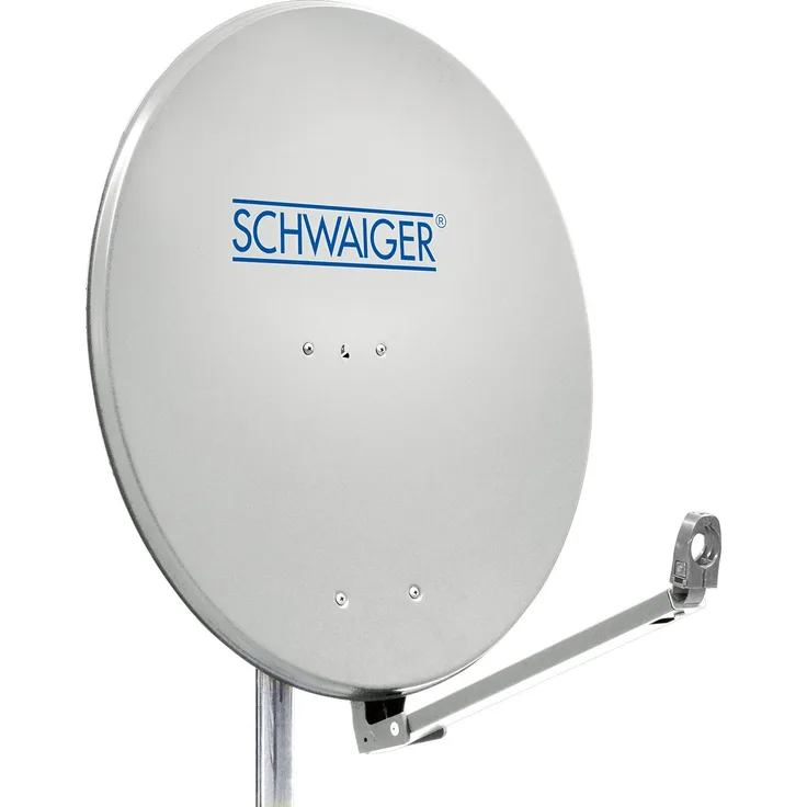 Schwaiger SPI910.0 Aluminium Offset-Parabolantenne (88 cm) hellgrau