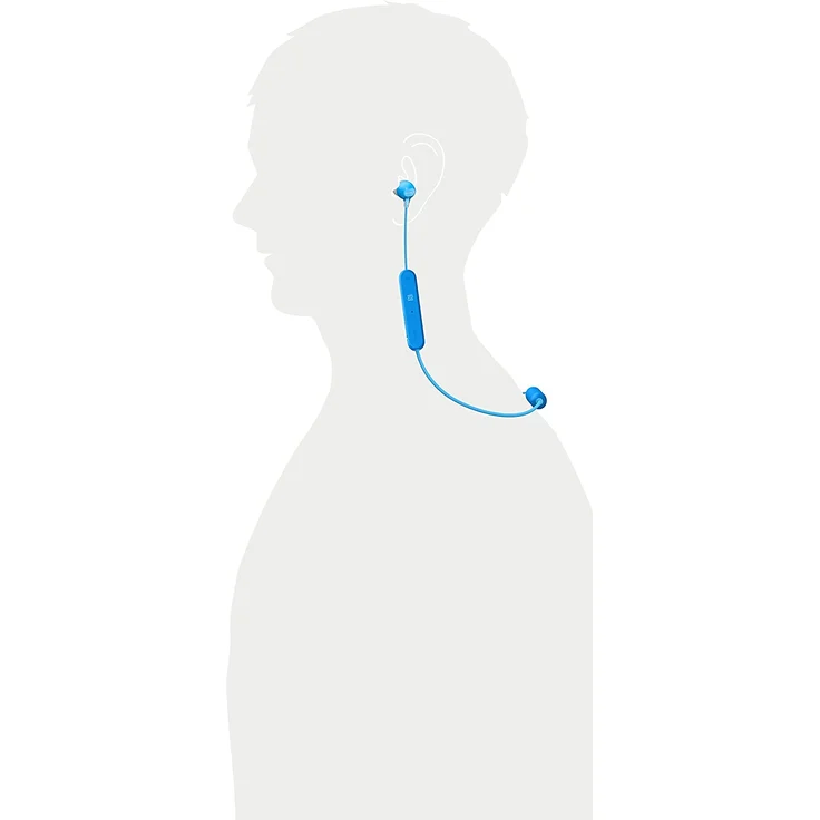 Sony WI-C300 In-Ear Kopfhörer, mit Bluetooth, Mikrofon, blau – Bild 4