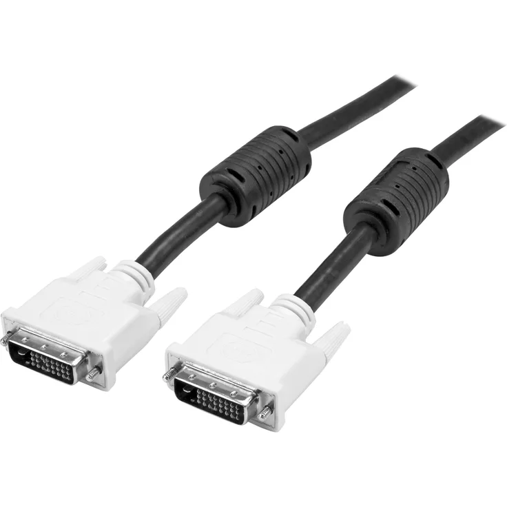 StarTech.com DVI-D Dual Link Kabel 5m (Stecker-Stecker), DVI 24+1 Pin Monitorkabel Dual Link, DVI Anschlusskabel mit Ferritkernen