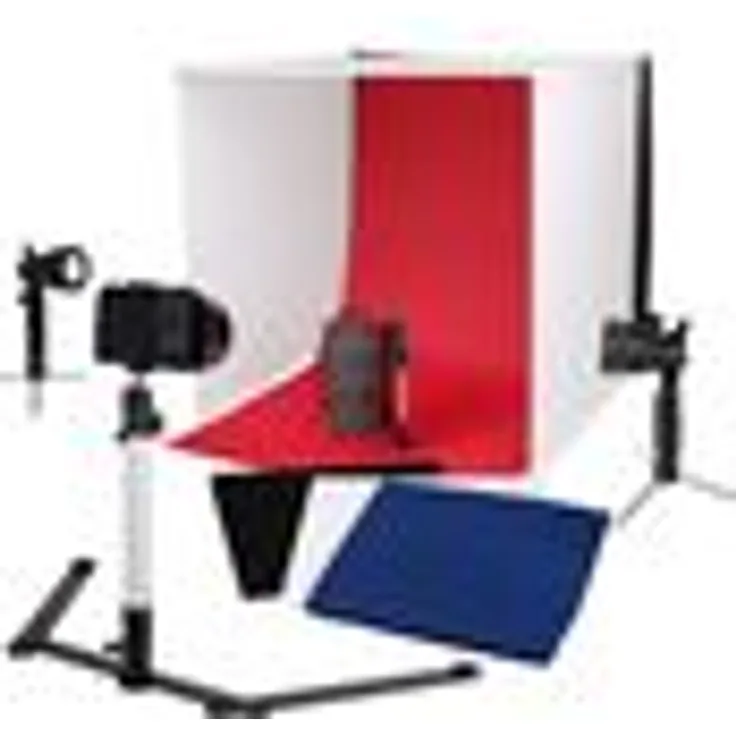 Caruba Tragbares Fotostudio mit separaten LED-Lampen 60x60x60x60cm