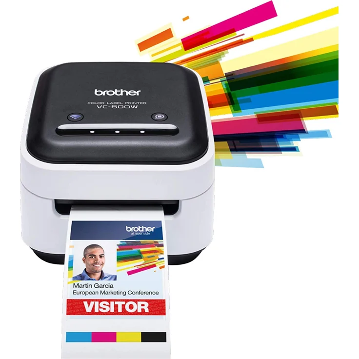 Brother VC-500W Farb-Etikettendrucker (für individuelle Layouts oder Fotos, für 9, 12, 19, 25 und 50 mm breite CZ-Etikettenrollen) – Bild 4