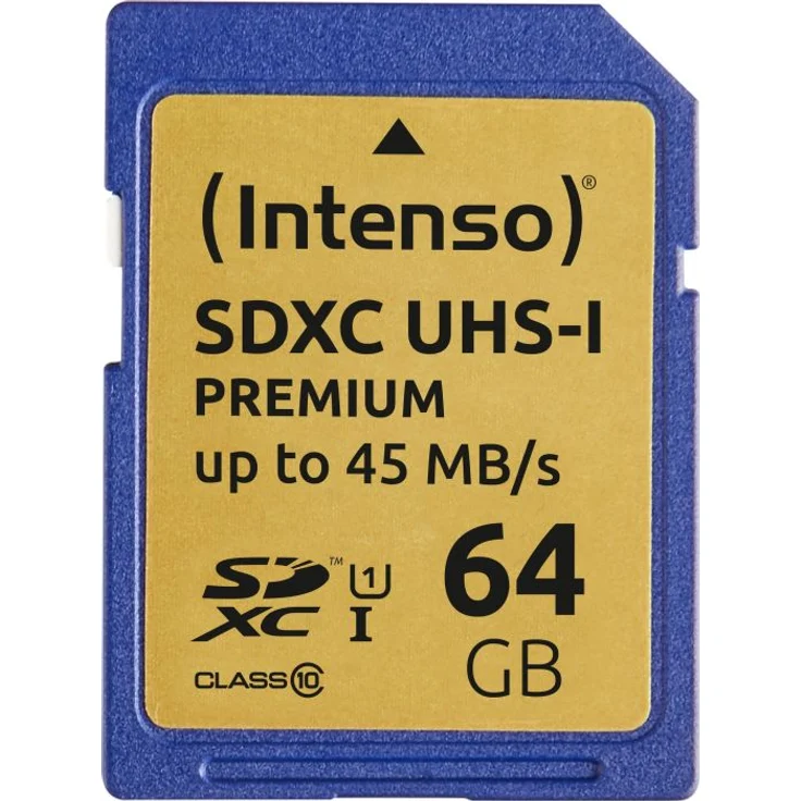 Intenso SDXC UHS-I 64GB Class 10 Speicherkarte blau – Bild 1