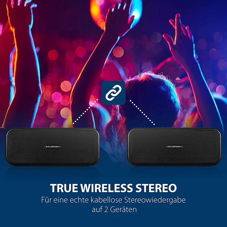 Blaupunkt PS 200, True Wireless Bluetooth-Lautsprecher, geeignet für Party, schwarz – Bild 3