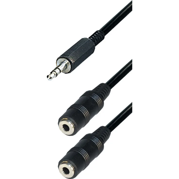 Klinkenadapter 3,5mm Stecker auf 2 Kupplungen 0,2 m