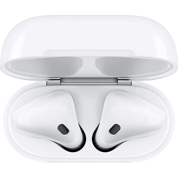 Apple AirPods (2. Generation) mit kabellosem Ladecase, True Wireless In-Ear Kopfhörer mit Bluetooth, Mikrofon, geeignet für iPhone, weiß (MRXJ2ZM/A) – Bild 5