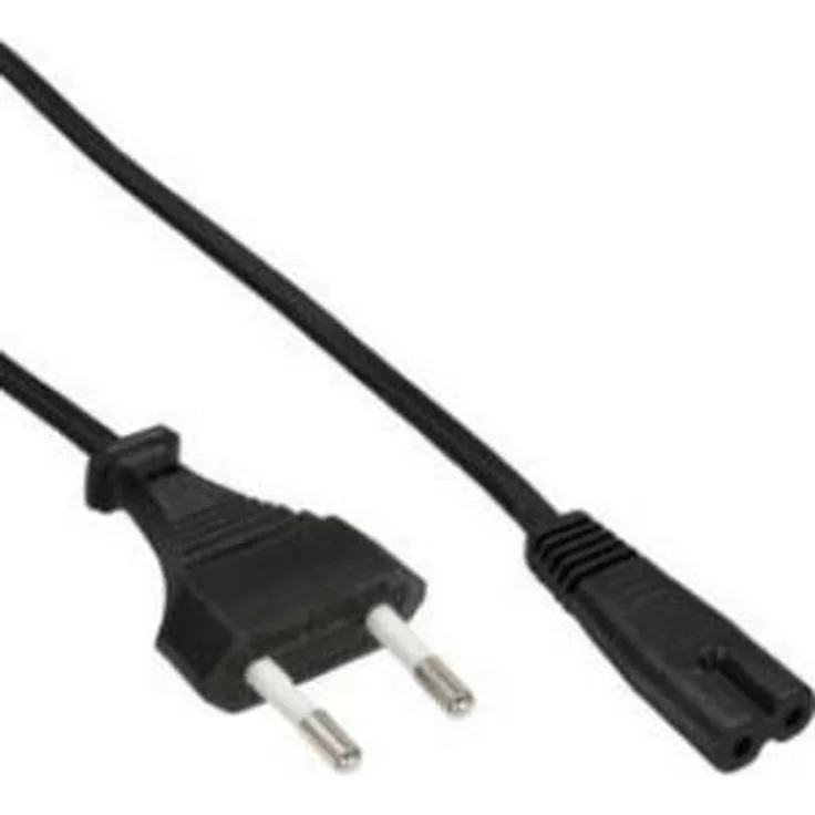 InLine 16654X Netzkabel, Netzstecker auf Euro 8 C7 Stecker, 0,5m