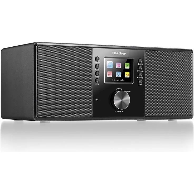 Karcher DAB 7000i Internetradio (DAB+ - UKW-RDS, WLAN & Bluetooth, USB-Anschluss, AUX-IN, Wecker mit Dual-Alarm) schwarz