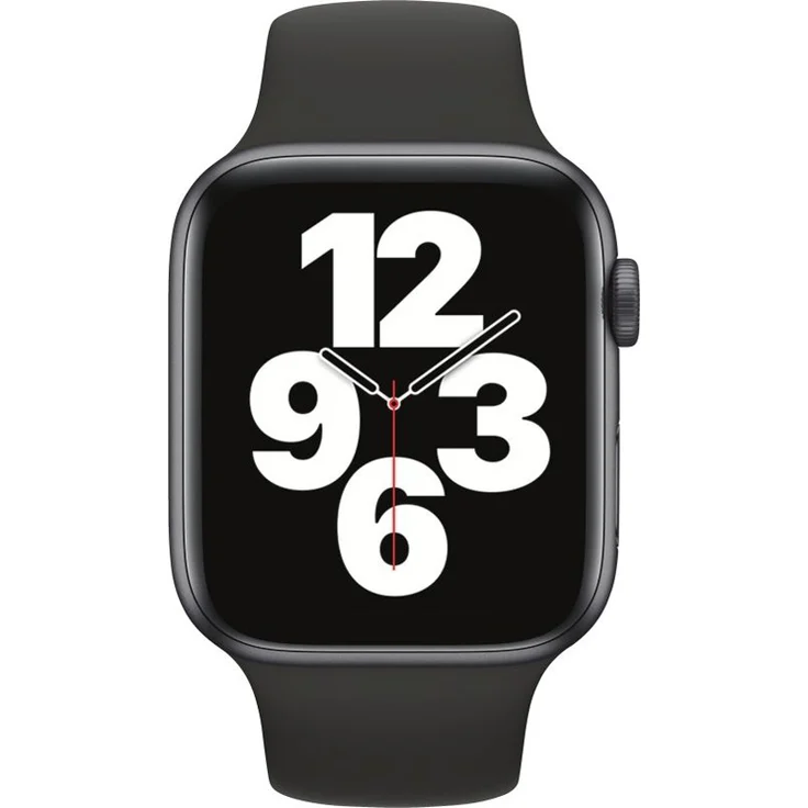 Apple Watch SE 2020 (1. Generation) Smartwatch GPS, 44mm, Aluminiumgehäuse Space Grau, Sportarmband Schwarz – Bild 2