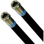 DELUXE PRO Koaxial Kabel SatKabel SCHWARZ 135dB 5-Fach geschirmt reines Kupfer Cabelcon F-56 CX3 5.1 Wasserdicht Stecker
