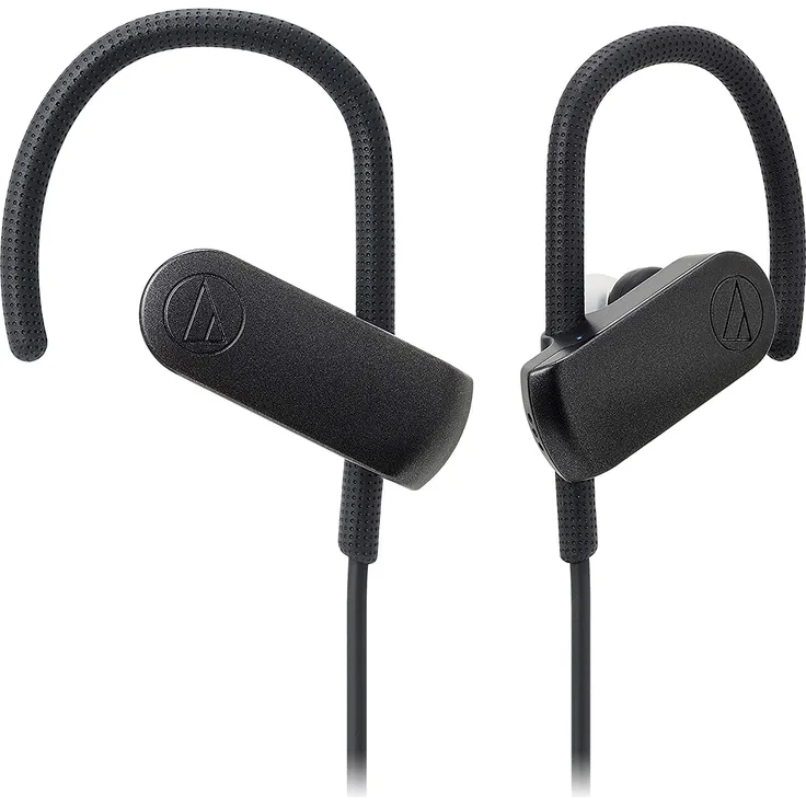 Audio-Technica ATH-SPORT70BTBK In-Ear Kopfhörer, mit Bluetooth, Mikrofon, geeignet für Sport, schwarz