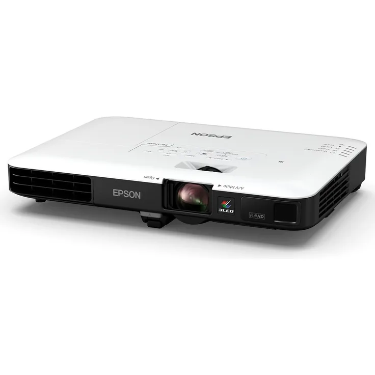 Epson EB-1795F Mini-Beamer, LCD, Full HD (1920 x 1080), Kontrast 10000:1, 3200 ANSI-Lumen, Bildverhältnis 16:9, WLAN, schwarz/weiß