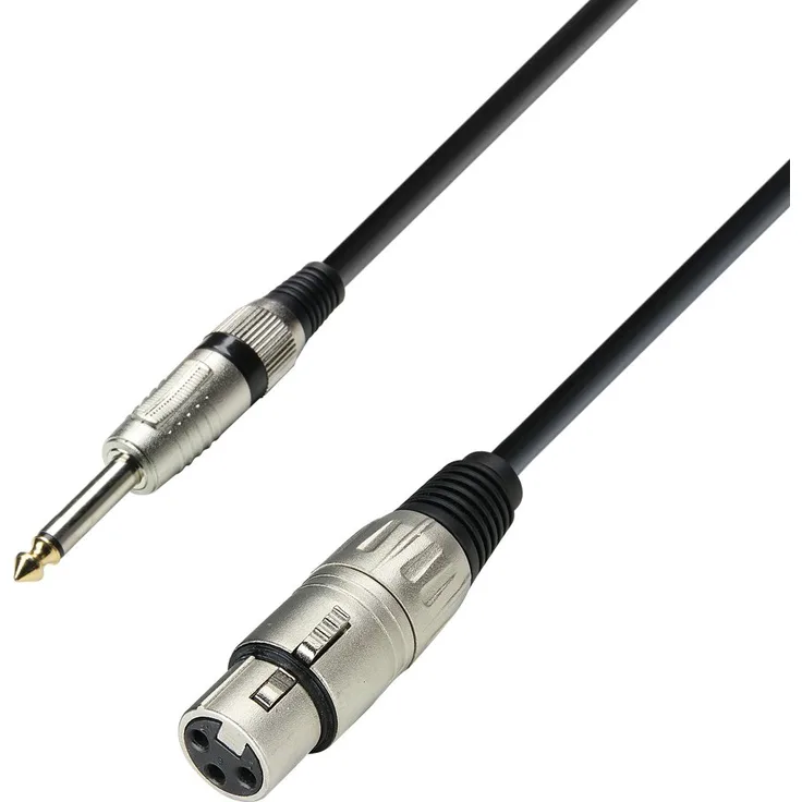 Adam Hall Cables K3MFP1000 3 Star Serie Mikrofonkabel (XLR female auf 6,3mm Klinke mono, 10m)