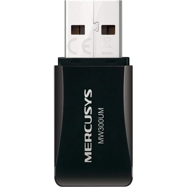 MERCUSYS MW300UM WLAN Adapter, WiFi Stick bis zu 300MBit-s, 2,4GHz, Mini Größe, geeignet für Windows 10-8-7-XP, WPA und WPA2-Verschlüsselungs-Standard – Bild 1