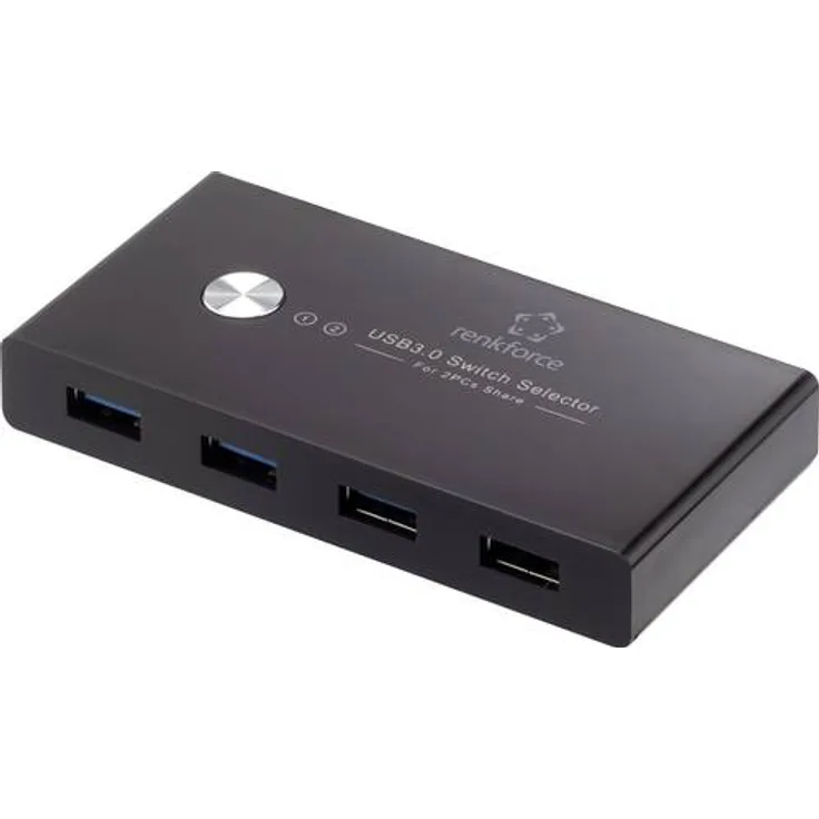 Renkforce RF-SHB-200 4 Port USB 3.0-Umschalter + Hub Schwarz