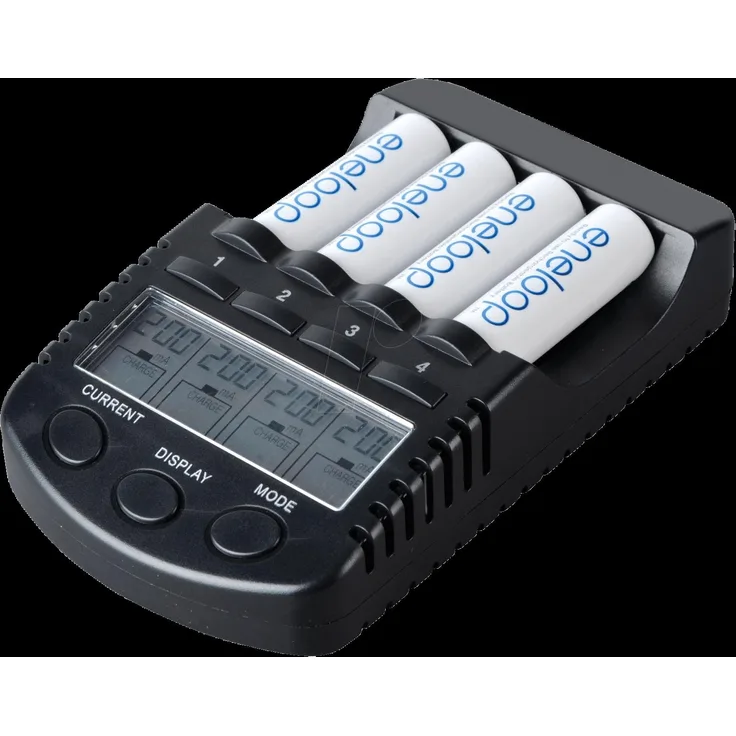 Hückmann 137156 XCell Schnellladegerät BC-X1000 mit LCD-Display (für 1?4 AA & AAA MH-NI-Cd Akkus)