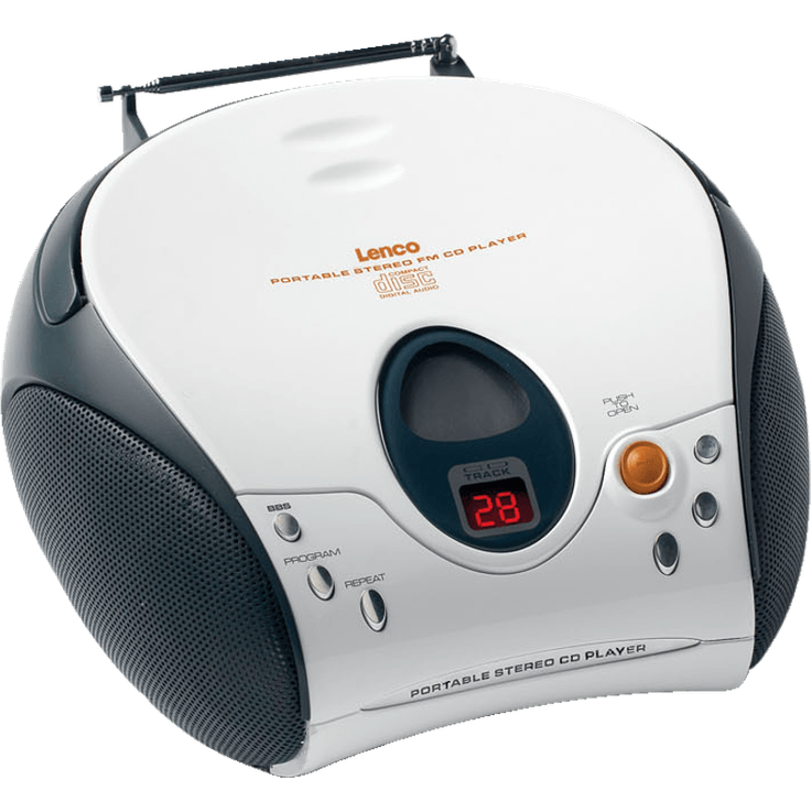 Lenco SCD-24 Stereo UKW-Radio mit CD-Player und Teleskopantenne weiß – Bild 2