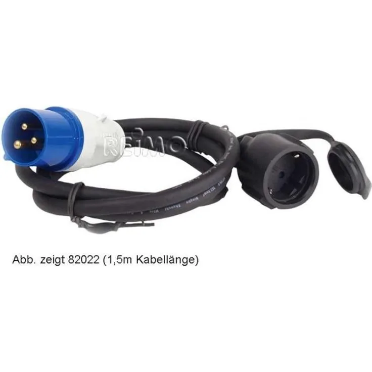 CEE-Stecker / SCHUKO-Gummikupplung carbest, 40cm