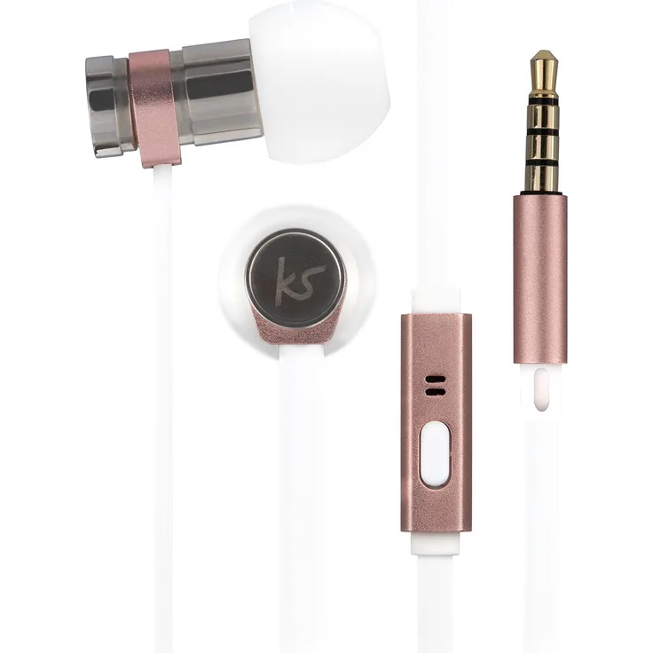 Kitsound Nova InEar Headphones with Mic Rose Gold