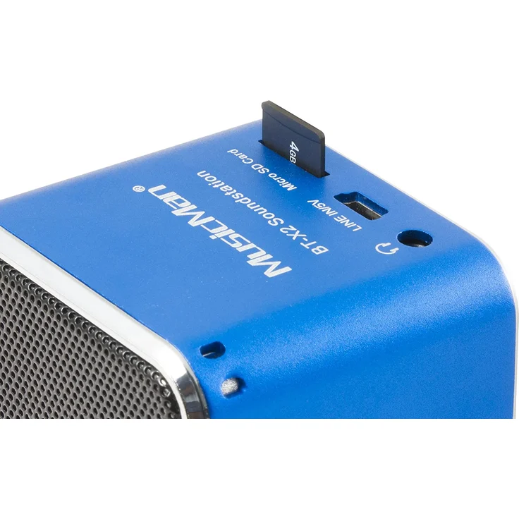 Technaxx MusicMan mini Wireless Soundstation BT-X2 Bluetooth-Lautsprecher mit Kartenleser, blau – Bild 4