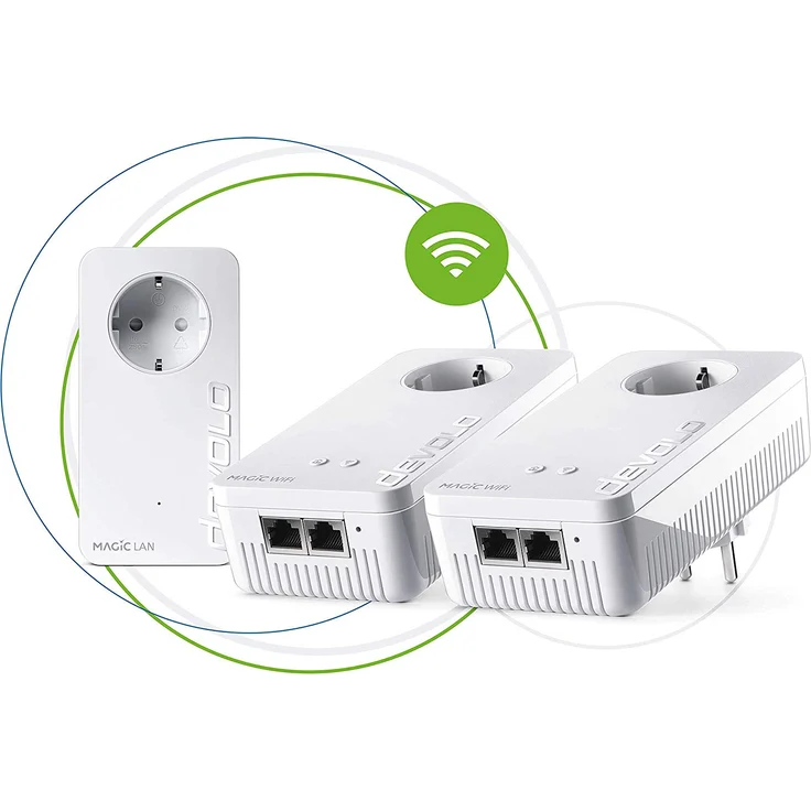 devolo Magic 2 Wifi Multiroomkit 2-1-3 (2400 Mbit/s, Powerline, 3x Adapter, Mesh WLAN, 2x LAN) – Bild 1