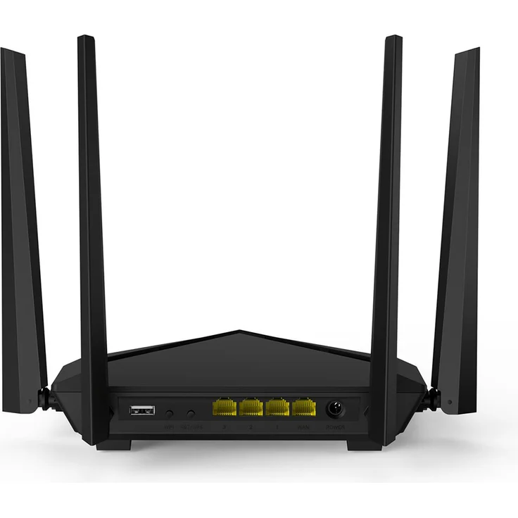 Tenda AC10 - 1200 MBit-s Dual-Band Gigabit WLAN-Router (867 MBit-s 5 GHz + 300 Mbit-s 2,4 GHz, 4x Gigabit Ports, Gigabit WAN, MU-MIMO, Beamforming+, IPTV, 4x 5dbi Antennen) – Bild 2
