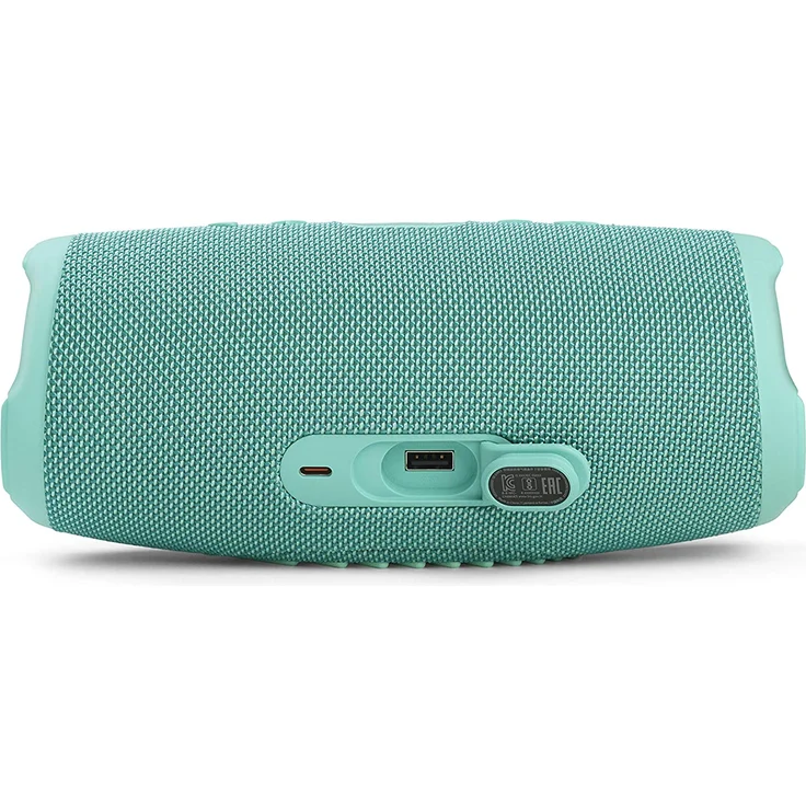 JBL Charge 5 Bluetooth-Lautsprecher mit 20 Stunden Akkulaufzeit, Powerbank, PartyBoost, wasserfest türkis – Bild 4