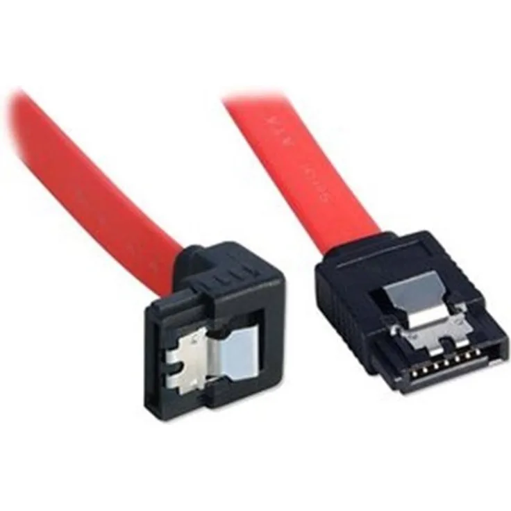 LINDY 33456 Internes SATA Kabel mit abgewinkeltem Stecker, Latch-Typ Stecker, 0,5m