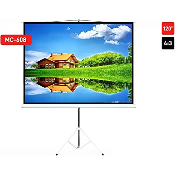 Maclean MC-608 Mobile Stativleinwand Leinwand Stativ Heimkino Video Ständer 120'' 4:3 240x180