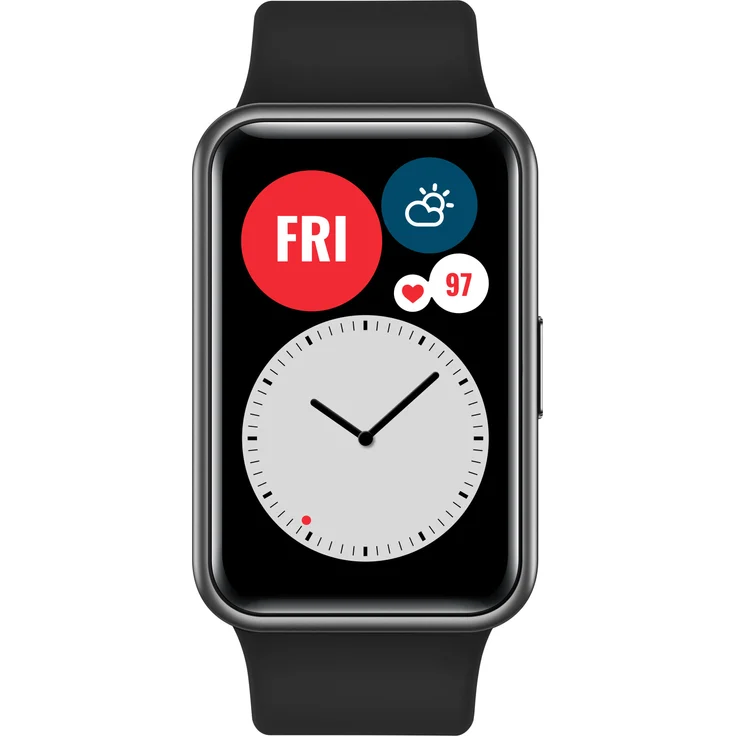Huawei Watch Fit Smartwatch GPS, Unisex, 46x30mm, Silikonarmband, Schwarz – Bild 2