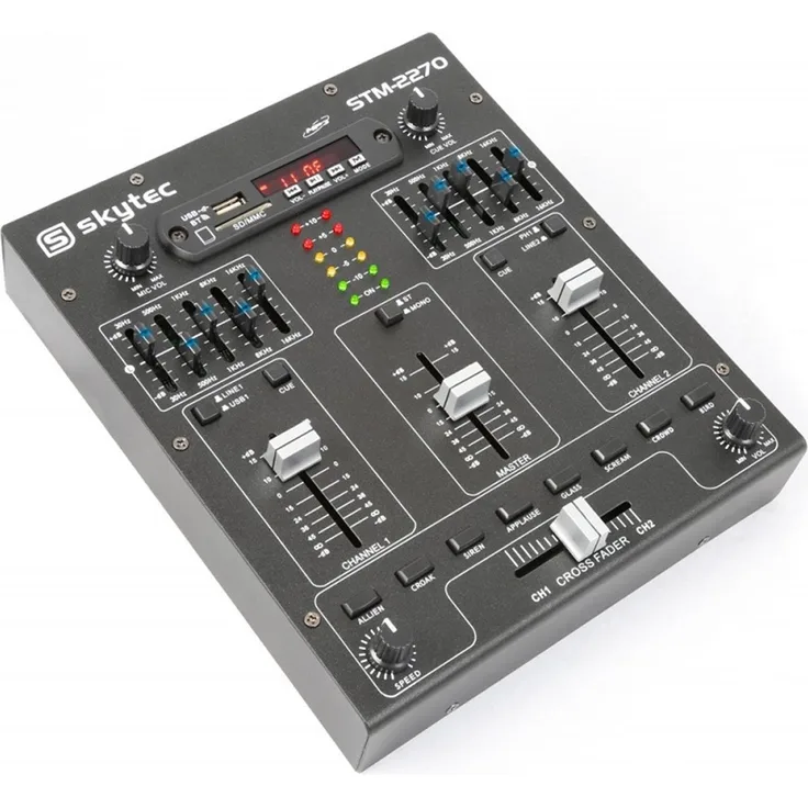 Skytec 172982 4-Kanal-Mixer mit Effekten, SD / USB / MP3 / BT