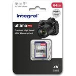 Integral SD-Karte 256 GB, Premium 4K, SDXC Schnellspeicherkarte bis zu 100 MB-s, V30, UHS-I, U3 64 GB 64 GB