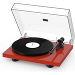 Pro-Ject Debut Carbon EVO Manueller Plattenspieler mit Riemenantrieb inkl. Schutzhaube hochglanz rot