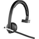 Logitech H820e Kabelloser Kopfhörer mit Mikrofon, Mono-Headset, Rauschunterdrückung und Flip-Stummschalter, Bedienelemente, LED-Anzeige, USB-Anschluss, für PC/Mac/Laptop/Tablet/Smartphone, schwarz (981-000512)
