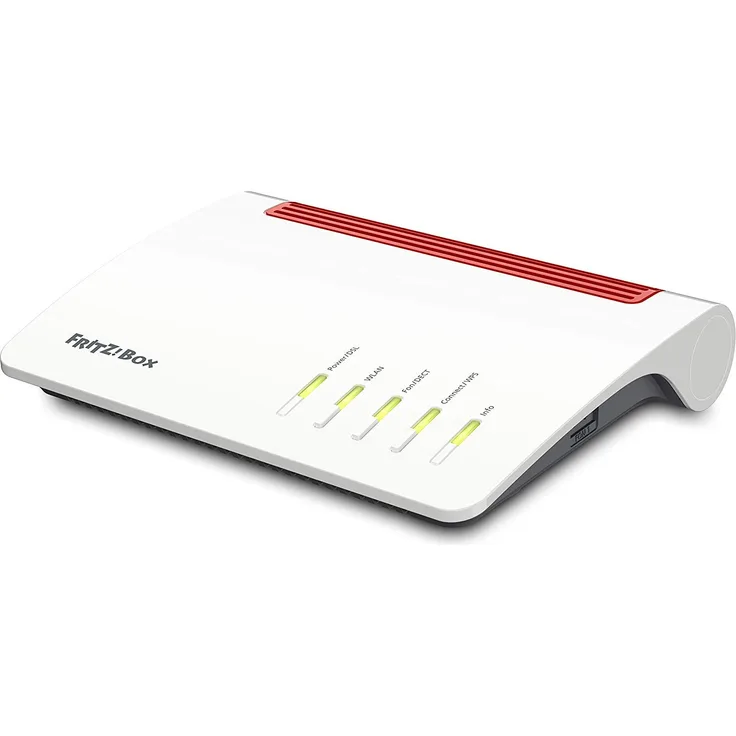 AVM FRITZ!Box 7590 WLAN AC+N Router (DSL-VDSL,1.733 Mbit/s (5GHz) & 800 Mbit/s (2,4 GHz), bis zu 300 Mbit/s mit VDSL-Supervectoring 35b, WLAN Mesh, DECT-Basis, Media Server, geeignet für Deutschland)