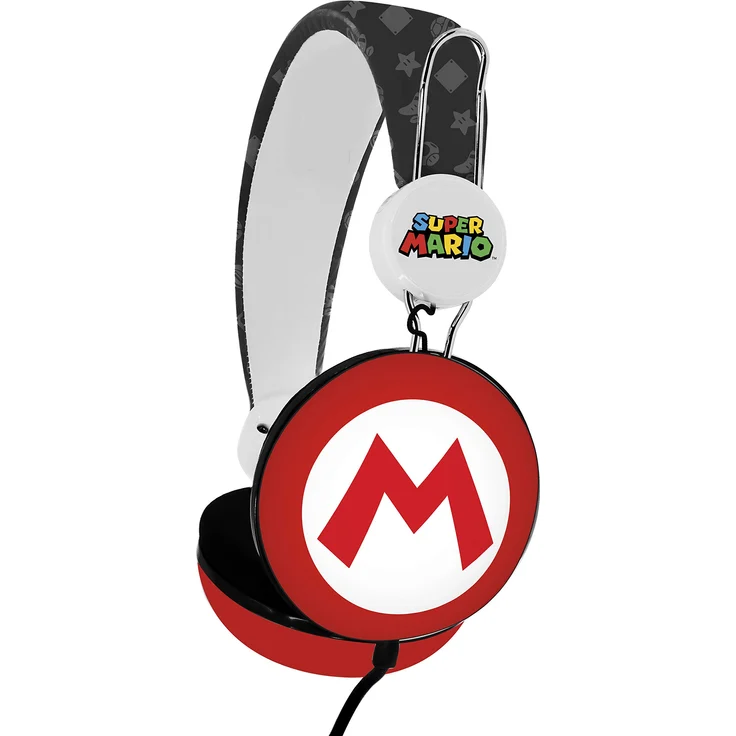 OTL Technologies TWEEN Kinder Kopfhörer Super Mario Icon Core (gepolsterte Bügel, buntes Comic Design, für Jungen und Mädchen), Rot-Weiß – Bild 1