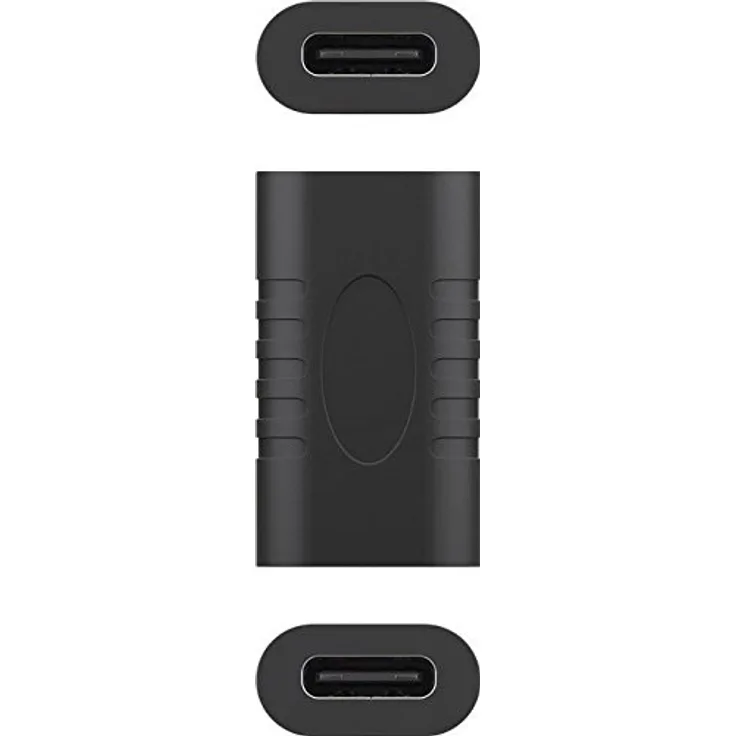 Goobay 45401 Adapter USB-C auf USB-C, schwarz - USB-C Buchse auf USB-C Buchse