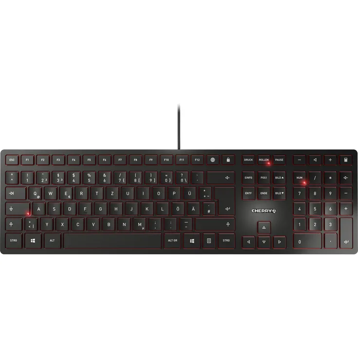 CHERRY KC 6000 SLIM - Tastatur - USB - Deutsch QWERTZ - CHERRY SX - Schwarz (JK-1600DE-2)