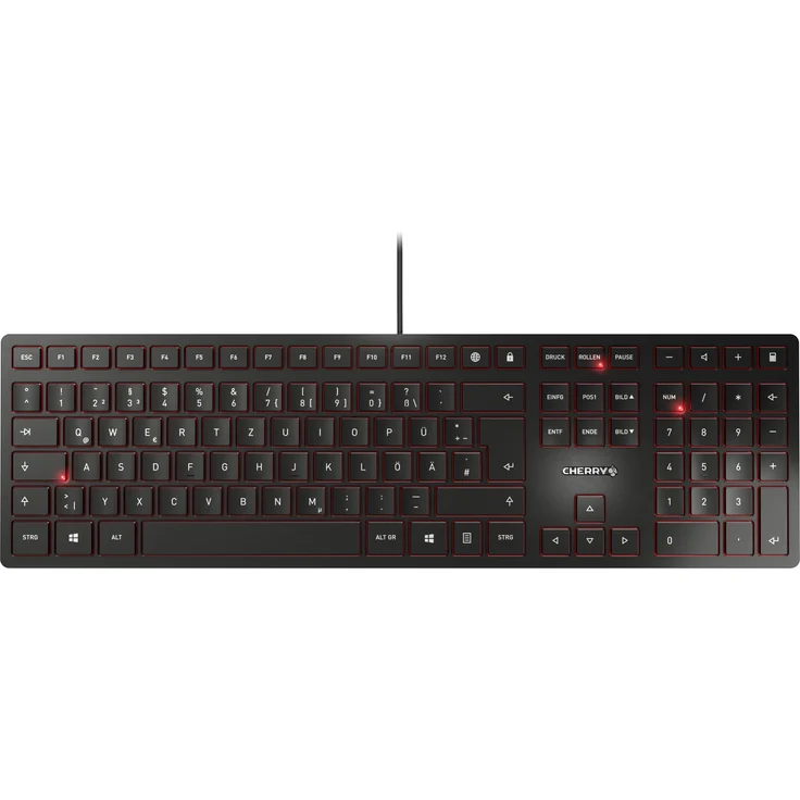 CHERRY KC 6000 SLIM - Tastatur - USB - Deutsch QWERTZ - CHERRY SX - Schwarz (JK-1600DE-2) – Bild 1