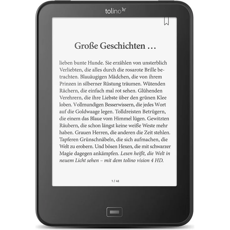 Tolino vision 4 HD WLAN 8GB Schwarz (2U60047) – Bild 1