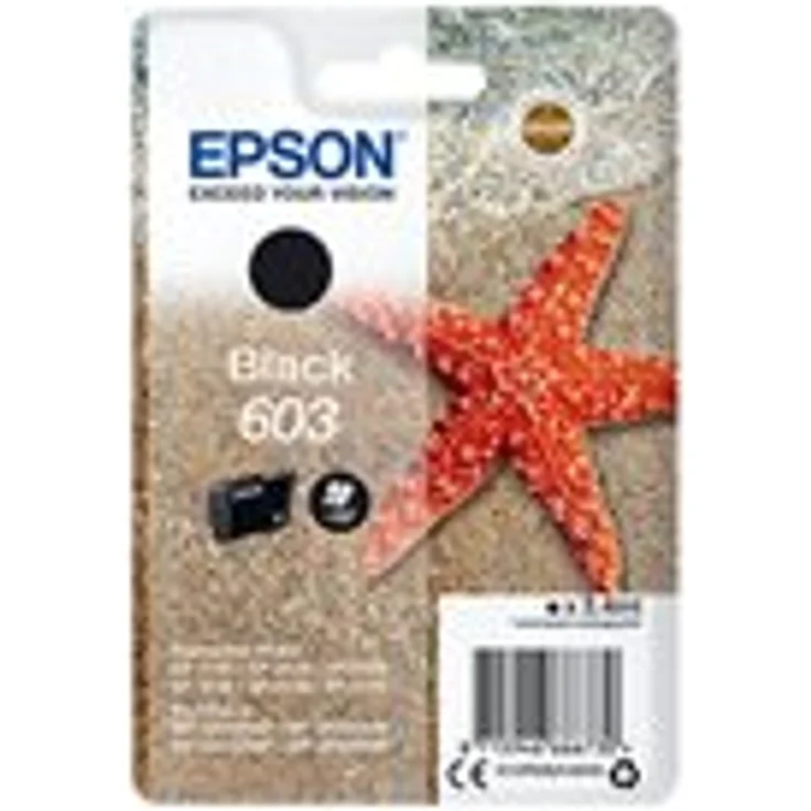 Epson Original 603 Tinte Seestern, WF-2830DWF WF-2835DWF WF-2850DWF XP-2100 XP-2105 XP-3100 XP-3105 XP-4100 XP-4105 (Schwarz)