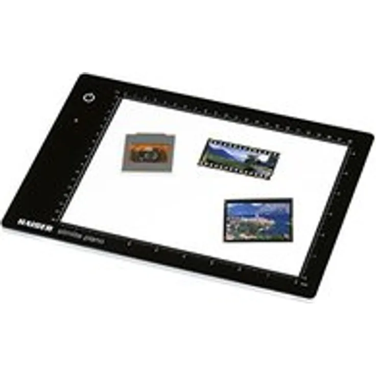 Kaiser Fototechnik 2453 LED-Leuchtplatte''slimlite plano'', 5000K, dimmbar, Netz- und Akkubetrieb, Leuchtfläche 22 x 16 cm schwarz - Preisvergleich