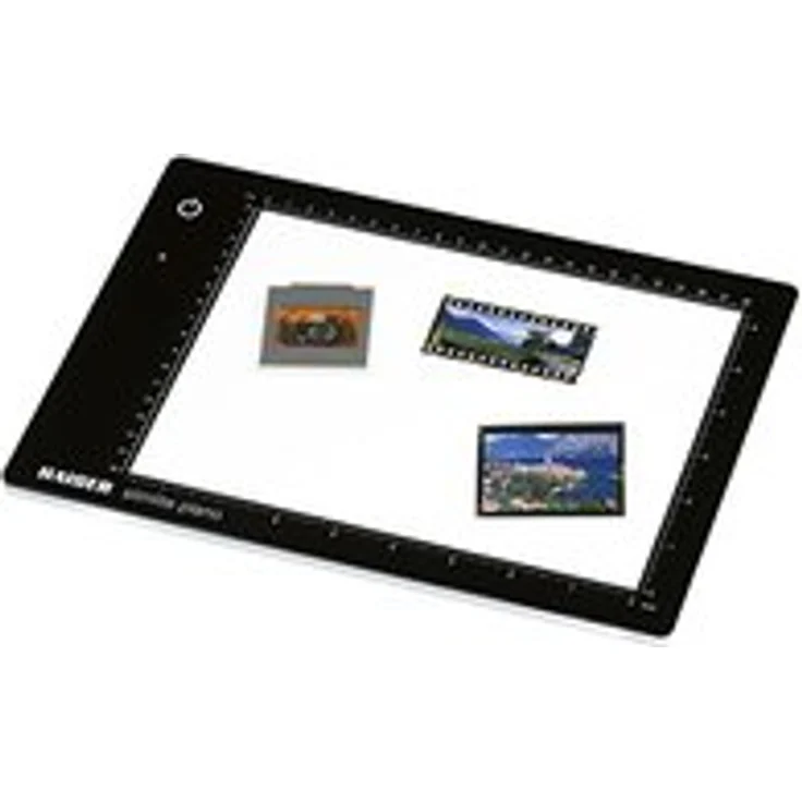 Kaiser Fototechnik 2453 LED-Leuchtplatte''slimlite plano'', 5000K, dimmbar, Netz- und Akkubetrieb, Leuchtfläche 22 x 16 cm schwarz - Preisvergleich – Bild 1