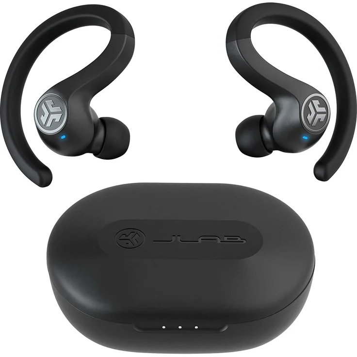 JLab JBuds Air Sport True Wireless In-Ear Kopfhörer, mit Bluetooth, Mikrofon, geeignet für Sport, schwarz – Bild 4