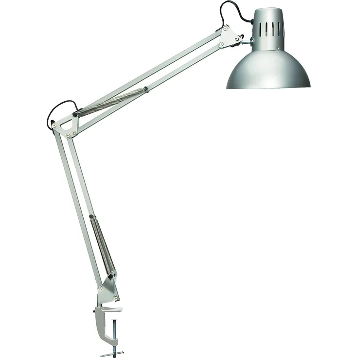 Maul Schreibtischlampe MAULstudy, Design Klemmleuchte Metall, Exklusive Leuchtmittel, Silber, 8230595, 1 Stück
