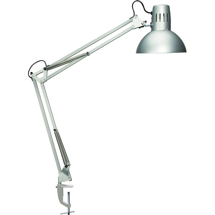 Maul Schreibtischlampe MAULstudy, Design Klemmleuchte Metall, Exklusive Leuchtmittel, Silber, 8230595, 1 Stück