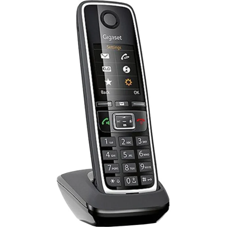 Gigaset C530HX Telefon - Schnurlostelefon - Mobilteil - mit großem TFT-Farbdisplay - für DECT - CATiq Router - mit Freisprechfunktion, Schwarz – Bild 2