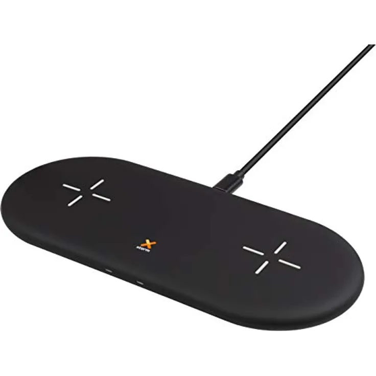 Xtorm Kabelloses Lade-Pad 'Twin', Fast Charge, Rutschfester Oberfläche und 10W, Schwarz