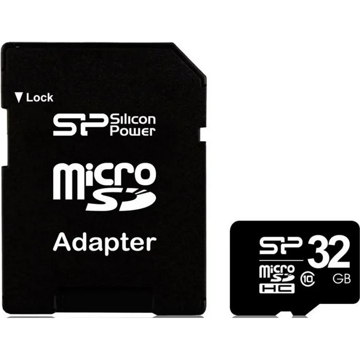 Silicon Power SP032GBSTH010V10-SP Class 10 Micro SDHC 32GB Speicherkarte